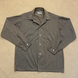 Vintage 70s Camp Collar Perma Press Board Button Up Shirt Medium